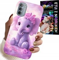 ETUI DO MOTOROLA G31 / G41 - SŁODKI SŁONIK NA RÓŻOWYM TLE CASE +FOLIA