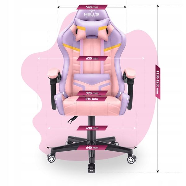 FOTEL GAMINGOWY DLA GRACZA BIUROWY HELL'S zdjęcie 2