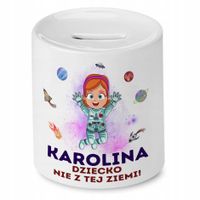 Skarbonka 330 Ml Dla Karoliny Córki Dziecka Z Nadrukiem Ze Zdjęciem