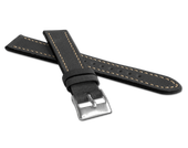 LAVVU Czarny pasek RETRO z luksusowej skóry Top Grain - 24