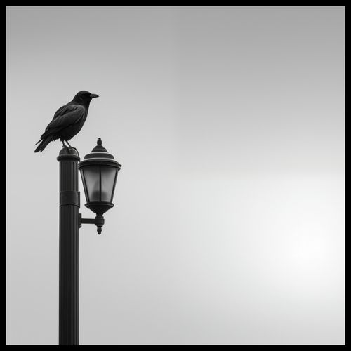 Plakat 90x90cm Samotny Postój Kruka na Arena.pl