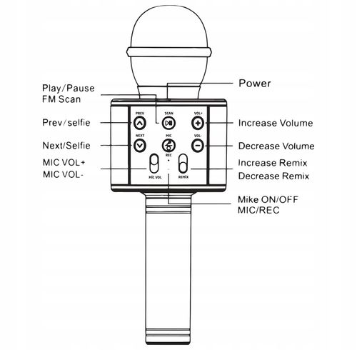 Bezprzewodowy mikrofon karaoke WS858 5 kolorow Wwa na Arena.pl
