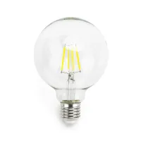 Żarówka LED Filament G95 E27 4W=40W 470lm zimna do biura energoszczędna