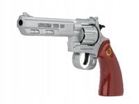 PISTOLET NA KAPISZONY SPŁONKĘ HUKOWY METALOWY REWOLWER SPŁONKA Srebrny