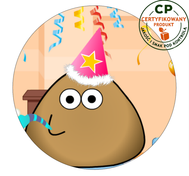 Opłatek na tort Pou zdjęcie 1