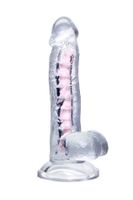 flexible dildo a-toys paret, transparent, 18 cm