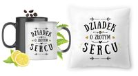 Dla Dziadka Zestaw Kubek Magiczny + Poduszka Z Nadrukiem Ze Zdjęciem