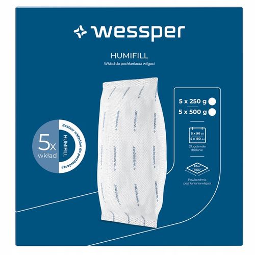Mocne wkłady do pochłaniacza wilgoci 10x 250g - Wessper P2 HUMIFILL na Arena.pl
