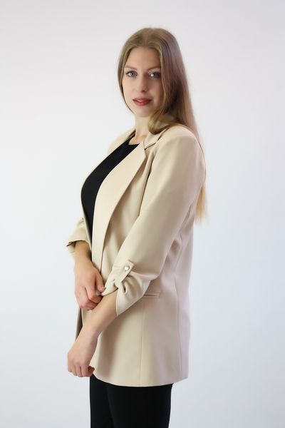 Marynarka Ada Beżowa 42 zdjęcie 4