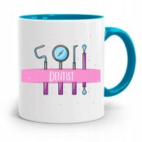 Kubek Błękitny Prezent Dentysty Stomatologa Z Nadrukiem Ze Zdjęciem