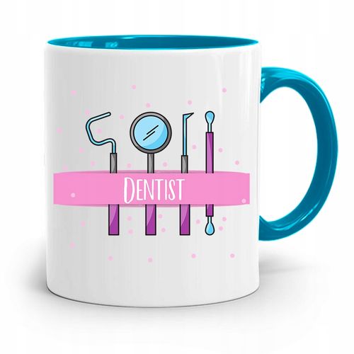 Kubek Błękitny Prezent Dentysty Stomatologa Z Nadrukiem Ze Zdjęciem na Arena.pl