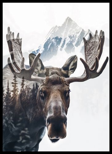 Plakat 39,5x55cm Łoś Duch Lasu na Arena.pl