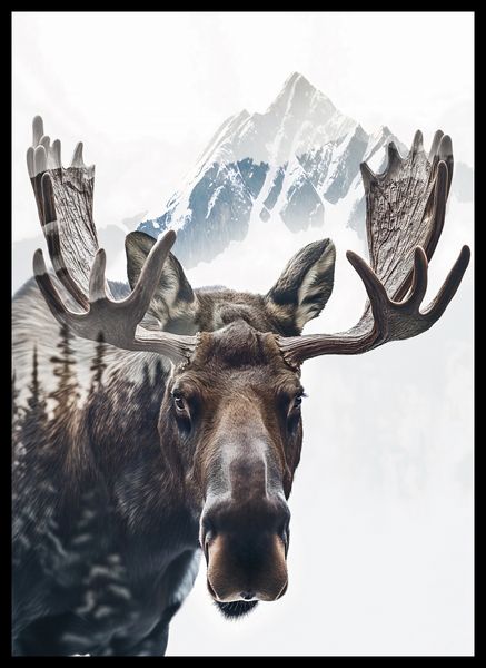 Plakat 39,5x55cm Łoś Duch Lasu zdjęcie 2