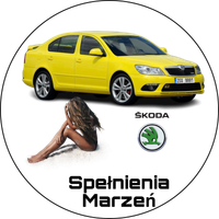 Opłatek na tort Skoda Auto Samochód Logo Bryka Urodziny 18 30 40 50 60