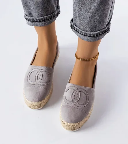 Szare espadryle na platformie Beaudry 36 na Arena.pl