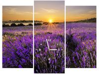 90CM 70 ZEGAR 3 ELEM POLE LAWENDY SCIENNY DRUK