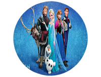 Opłatek na tort Kraina Lodu