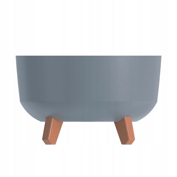 Doniczka na nóżkach GRACIA LOW DGRL300L | Jasny szary, Kształt Okrągły, Wymiary 28.5x17.7 cm, Kolor Jasny szary, Prosperplast zdjęcie 5