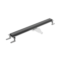 Stilio odpływ liniowy 60 cm z kołnierzem ruszt dekoracyjny, czarny mat