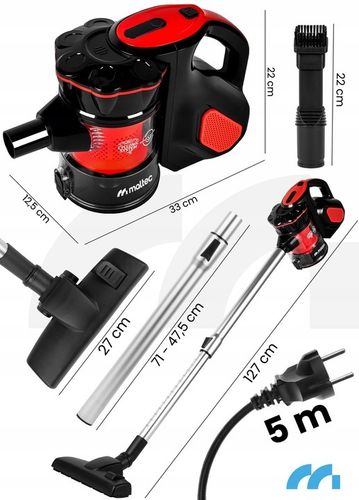 MOCNY LEKKI MAŁY ODKURZACZ RĘCZNY PIONOWY CYKLONOWY BEZWORKOWY NA na Arena.pl