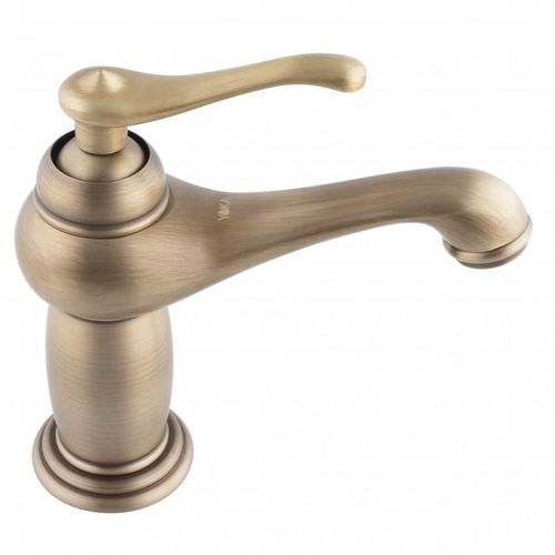 Bateria umywalkowa stojąca retro kran złota na Arena.pl