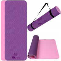 MATA DO JOGI ANTYPOŚLIZGOWA DO ĆWICZEŃ TPE 6 MM UCHWYT DUKOLOROWA