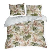 Pościel z bawełny z nadrukiem SPRING 220X200 70X80X2 liście