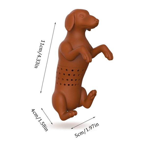 Zaparzacz do herbaty - Pies (Silikonowy) Brązowy zdjęcie 6