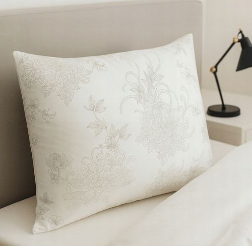 Antyalergiczna miękka puszysta poduszka 70x80 Wzór kwiaty Polska na Arena.pl