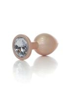 plug jewellery pearl gold plug  clear m