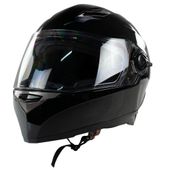 Kask na skuter motocyklowy szczękowy zamknięty BB09B z blendą S czarny połysk