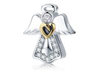 Rodowany srebrny charms do pandora anioł aniołek angel srebro 925 BEAD51