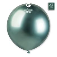 Balon zielony shiny metalizowany duży 48 cm