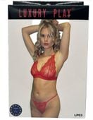 bielizna luxury play   lingerie set medium red