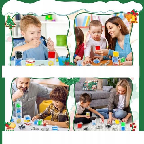 KALENDARZ ADWENTOWY 24 GRY LOGICZNE 3D ŁAMIGŁÓWKI MINI GRY ZABAKI KRATYWNE na Arena.pl