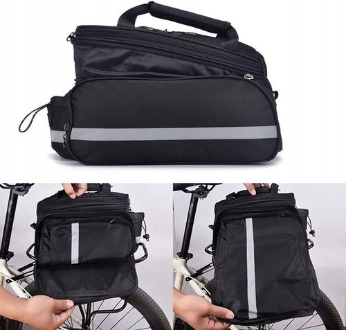 TORBA SAKWA ROWEROWA NA ROWER BAGAŻNIK + POKROWIEC Pojemna Wygodna Solidna na Arena.pl