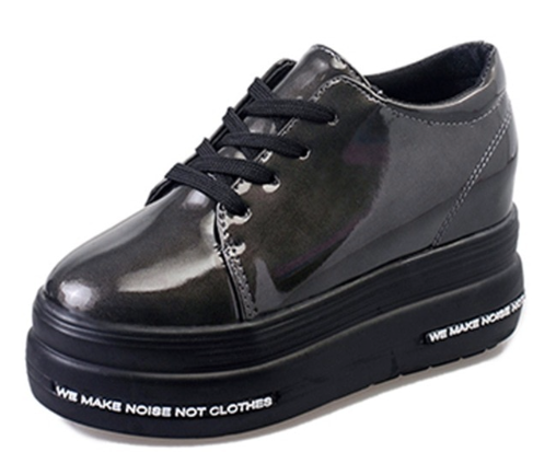 Buty Damskie -Połysk  - PLATFORMA na Arena.pl