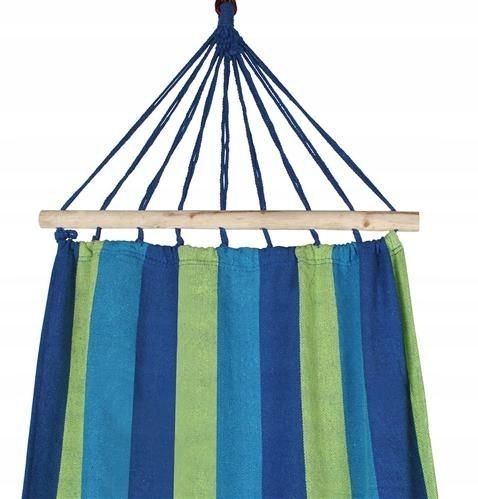 DUŻY HAMAK OGRODOWY NA STELAŻU 2-OSOBOWY WISZĄCY BUJAK HUŚTAWKA + POKROWIEC na Arena.pl