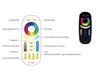 Inteligentny pilot 4strefowy RGB+CCT Black