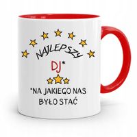 Dla Dja Muzyka Kubek Czerwony Najlepszy Dj Prezent Z Nadrukiem Ze Zdjęciem