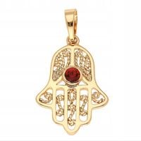 Zawieszka złota RĘKA RĄCZKA FATIMY stal chirurgiczna z BRYLANTEM