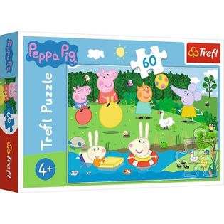 Puzzle 60 Elementów Świnka Peppa na Wakacjach Układanka dla Dzieci TREFL