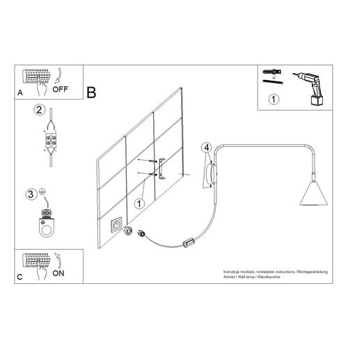 Kinkiet NOX czarny na Arena.pl