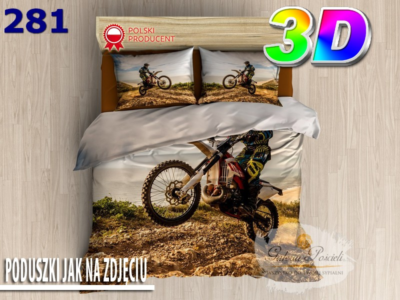 Pościel 3D bawełna satyna 200x220cm CROSS zdjęcie 2