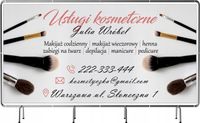 BANER REKLAMOWY 130x80cm USŁUGI KOSMETYCZNE duży wybór projekt w cenie