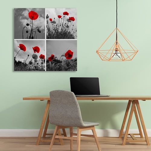 Deco Panel, Czerwone maki 60x60 na Arena.pl