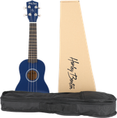 Ukulele sopranowe drewniane błyszczące UK-12 Niebieskie z Pokrowcem ZESTAW