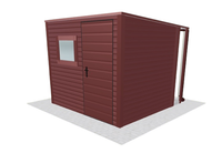 Schowek domek ogrodowy 2,5x2m Drzwi okno wiata rynny dach spad w tył GP533