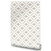 Tapeta Do Salonu Beżowy Wzór GEOMETRYCZNY Ozdoba