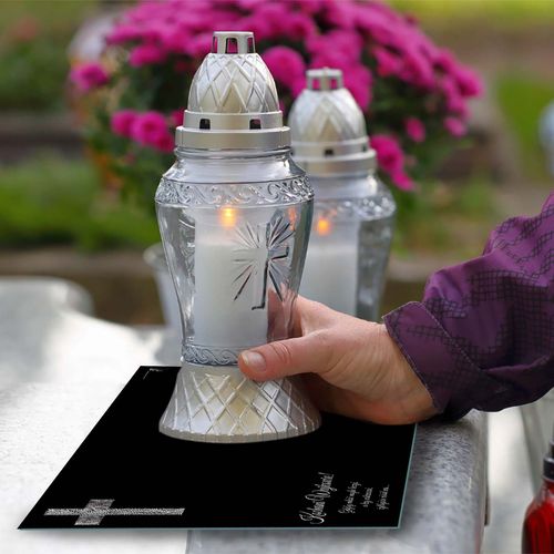 SZKLANA PODSTAWKA POD ZNICZE 60x20cm 566c Wujkowie na Arena.pl